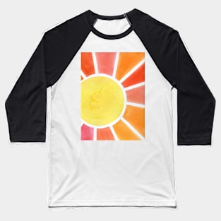 Joyful Watercolor Sunshine Painting Baseball T-Shirt